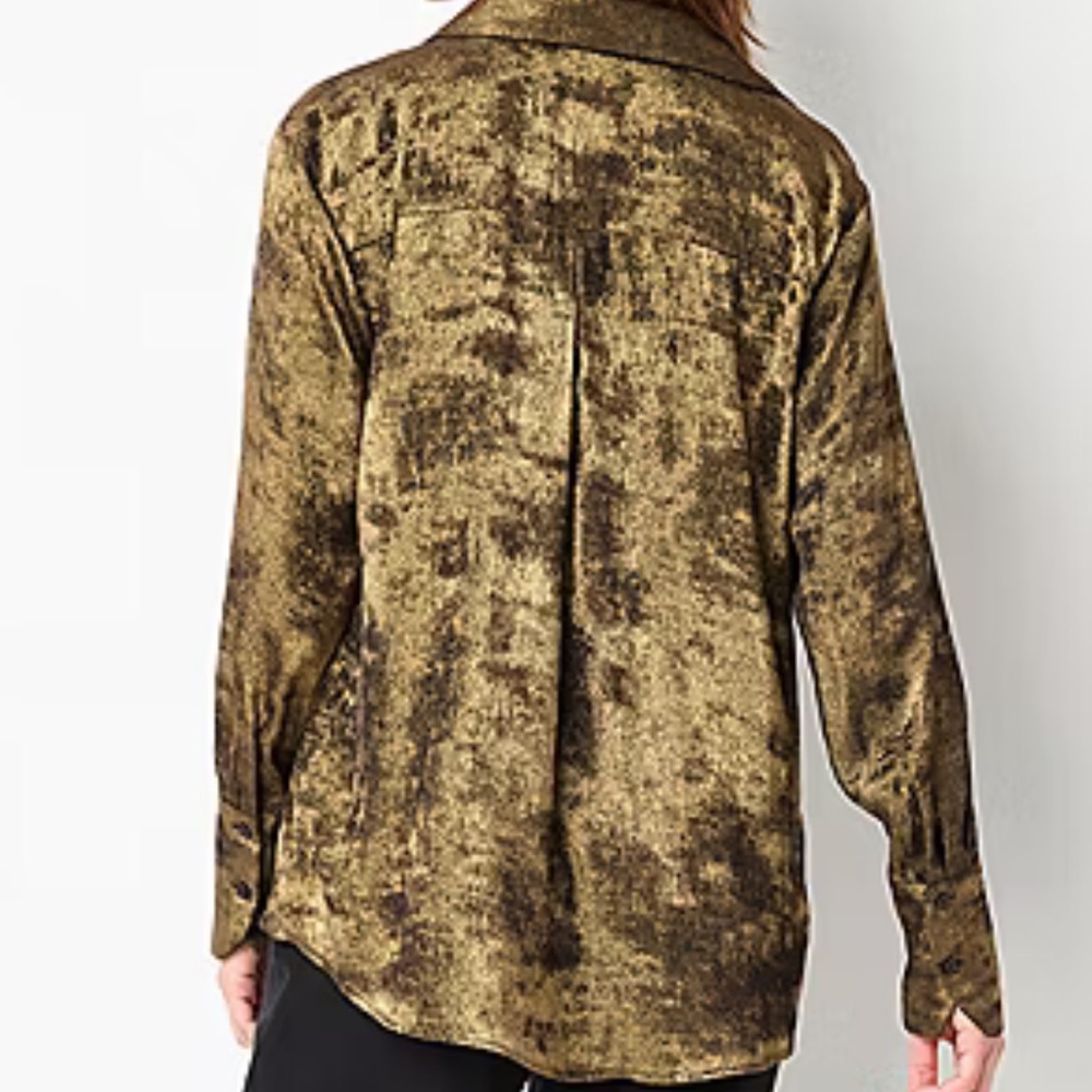 Worthington Button Down Satin Shirt size XXL - Picture 8 of 15